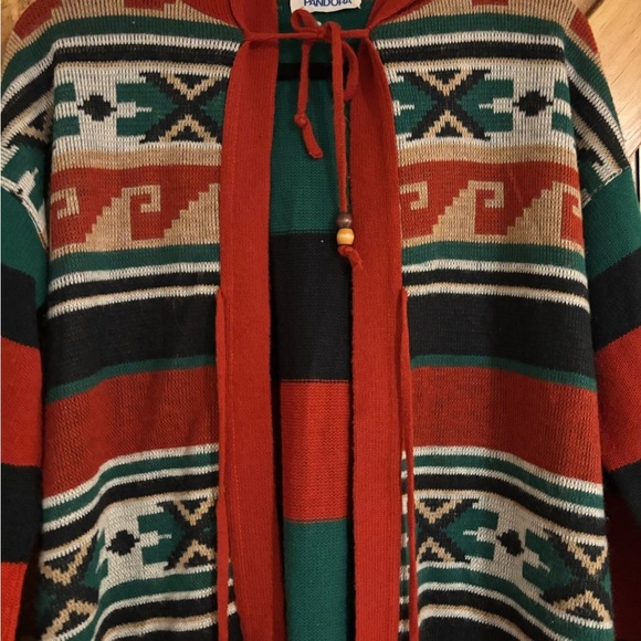 Pandora 70’s Vintage Boho Aztec Western Duster Cardigan - Womens Size Large - Picture 3 of 8